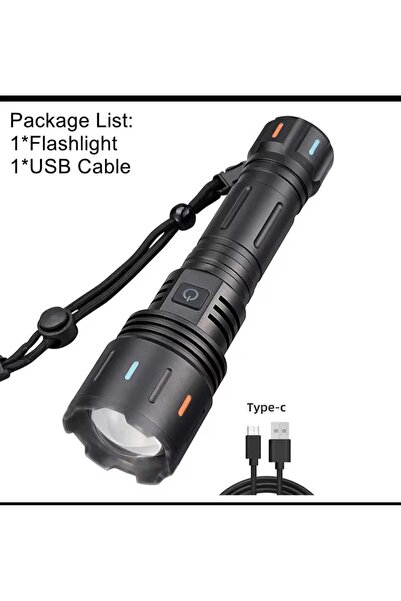 RAHA TOYS Xhp120 Güçlü Led El Feneri Yüksek Güç Meşale Işık avcı Taktik El Fe...