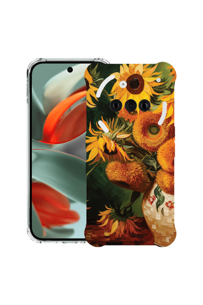 bestcase Carcasă spate antișoc pentru telefonul Nothing (3a), pictură floarea...