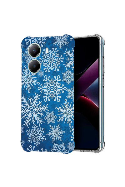 bestcase Αντικραδασμική θήκη πλάτης για Poco X7 Pro 5G, χειμερινό μοτίβο, 198...