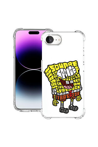 bestcase Carcasă spate antișoc pentru Apple iPhone 16e, Calligraphy Sponge Bo...