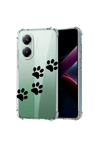 bestcase Carcasă spate antișoc pentru Poco X7 Pro 5G, amprente de labe, 19882...