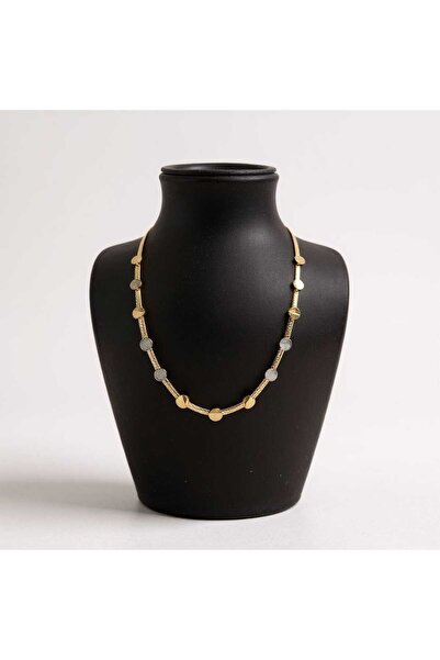 GOOG DESIGN Gold-Colored Round Detailed Necklace – Elegant and Modern Design ...