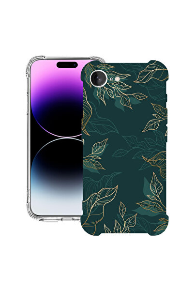 bestcase Carcasă spate antișoc pentru Apple iPhone 16e, pene verzi, 1988231 A...