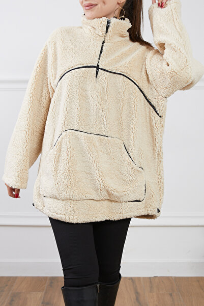 DPARİS Kangaroo Pocket Plush Sweatshirt