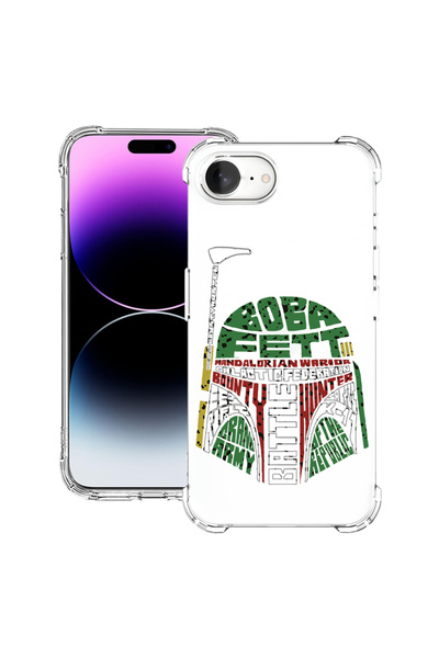 bestcase Удароустойчив калъф за Apple iPhone 16e, калиграфия Боба Фет, 198823...