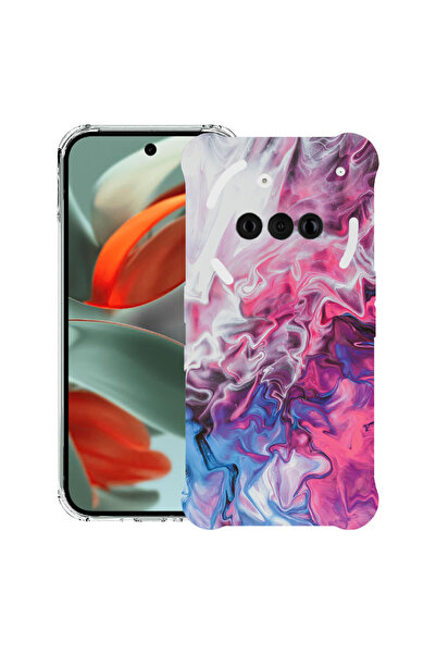 bestcase Carcasă spate antișoc pentru telefonul Nothing (3a), roz marmorat și...