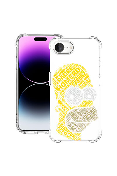 bestcase Αντικραδασμική θήκη πίσω για Apple iPhone 16e, καλλιγραφία Homer Sim...