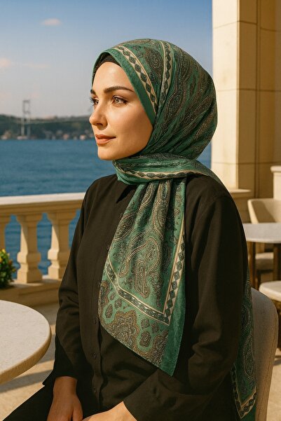 VIEN POLO Şal din bumbac moale cu model