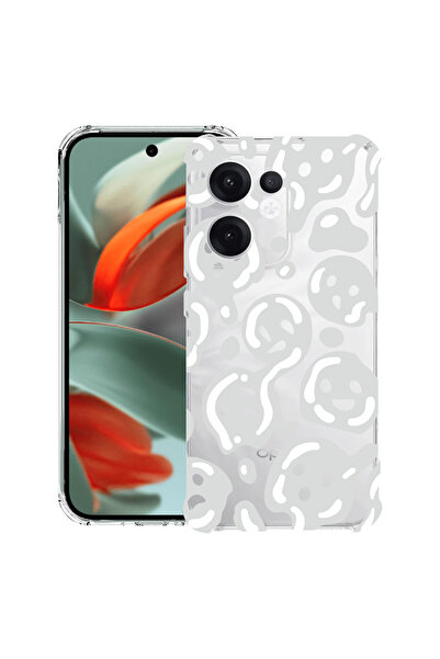 bestcase Carcasă spate antișoc pentru OPPO Reno13 F 5G, gri acid smiley, 1988...