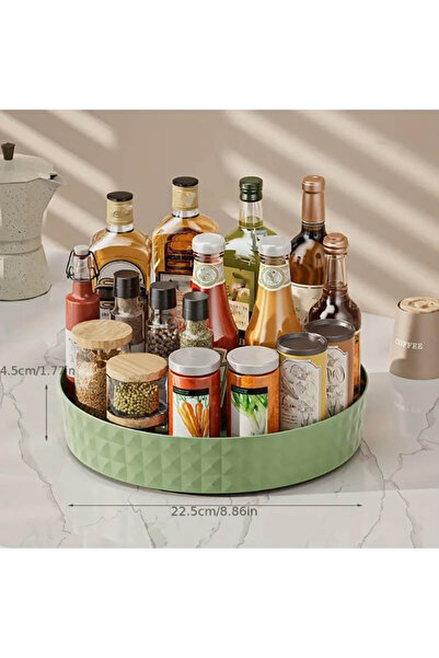 Choice1 green B9046A Rotating Spice Rack Organizer For Kitchen Cosmetics Storage Convenient and Space-Saving