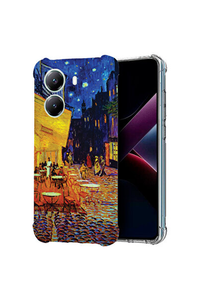 bestcase Αντικραδασμική θήκη πλάτης για Poco X7 Pro 5G, βεράντα Van Gogh Café...