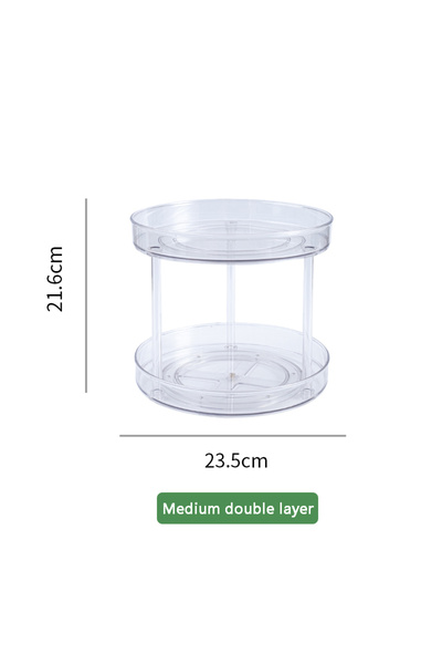 Choice1 Medium double layer Lnofxas 360 Rotation Cabinet Turntable Organizer Storage Spice Rack Drink Cosmet