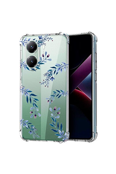 bestcase Carcasă spate antișoc pentru Poco X7 Pro 5G, flori albastre, 1988230...