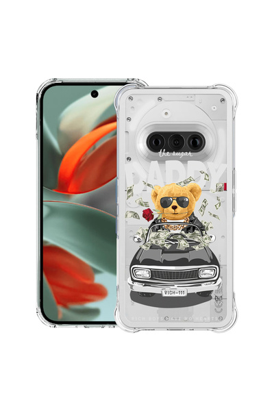 bestcase Carcasă spate antișoc pentru telefonul Nothing (3a), Daddy Teddy Bea...