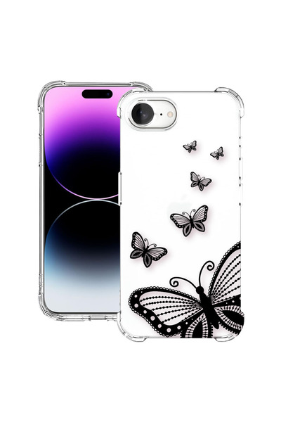 bestcase Carcasă spate antișoc pentru Apple iPhone 16e, fluture, 1988231 AS 79
