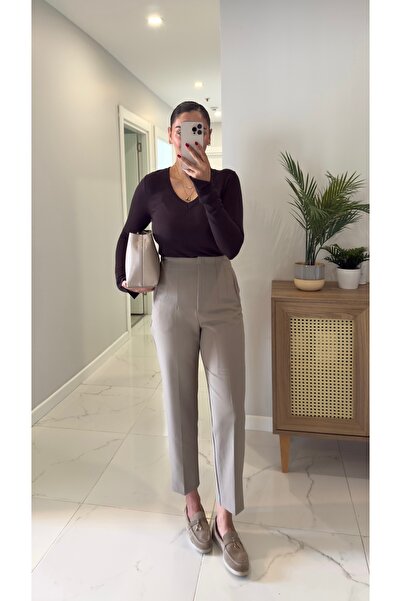 BİRCANÇİL Zr Lora Mink Flatolu Trousers