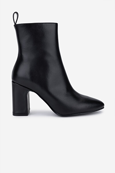 Valmenti حذاء نسائي بكعب أسود من الجلد الطبيعي