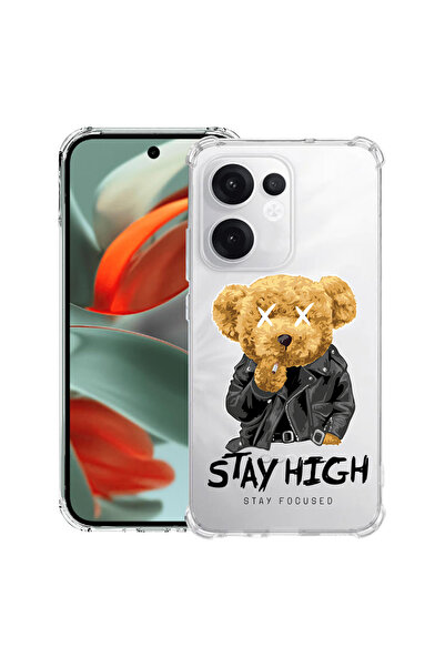 bestcase Carcasă spate antișoc pentru OPPO Reno13 F 5G, ursuleț de pluș Stay ...