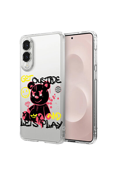 bestcase Αντικραδασμική θήκη πλάτης για Samsung Galaxy S25 Edge, Αρκουδάκι πο...