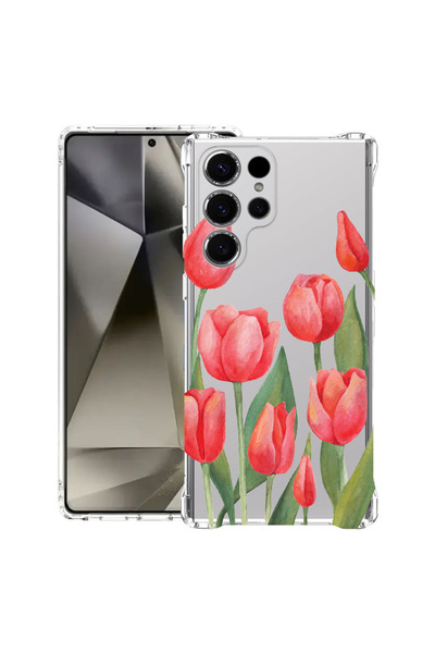 bestcase Αντικραδασμική θήκη πλάτης για Samsung Galaxy S25 Ultra, κόκκινες το...