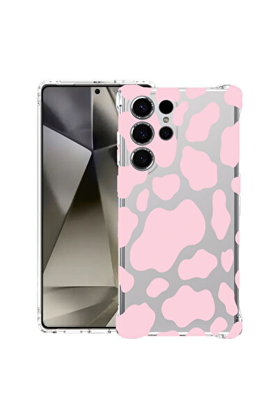 bestcase Αντικραδασμική θήκη πλάτης για Samsung Galaxy S25 Ultra, ροζ αγελάδα...