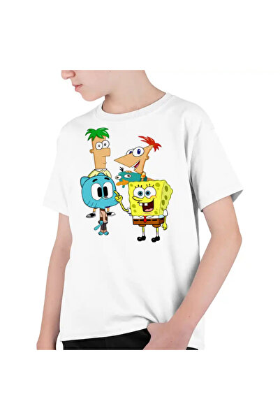 OEM Tricou Copii Baieti Phineas Ferb Gumball Spongebob