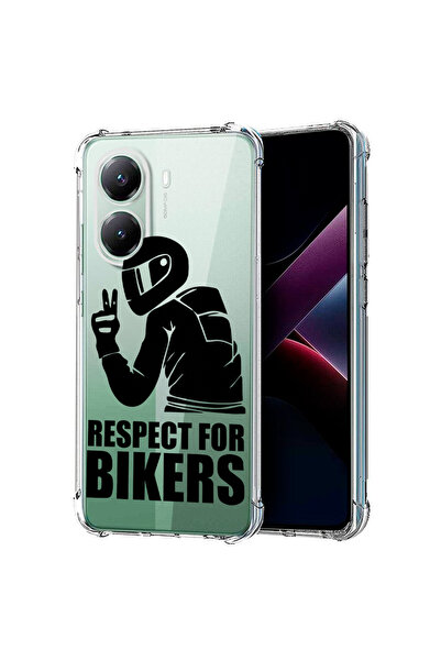 bestcase Αντικραδασμική θήκη πλάτης για Poco X7 Pro 5G, Respect For Bikers, 1...