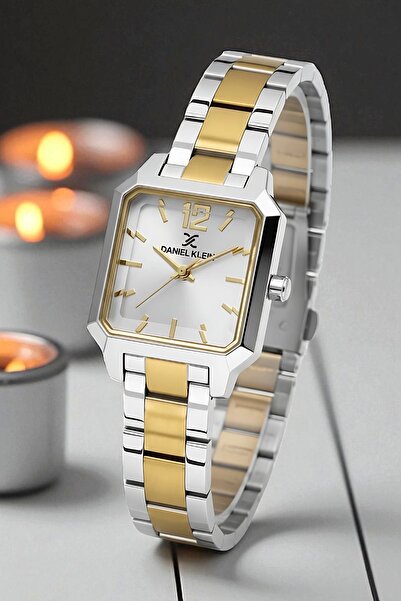 Daniel Klein Women's Wristwatch, Steel Band&Case+Bracelet Gift Gold-Silver Zmdk1199