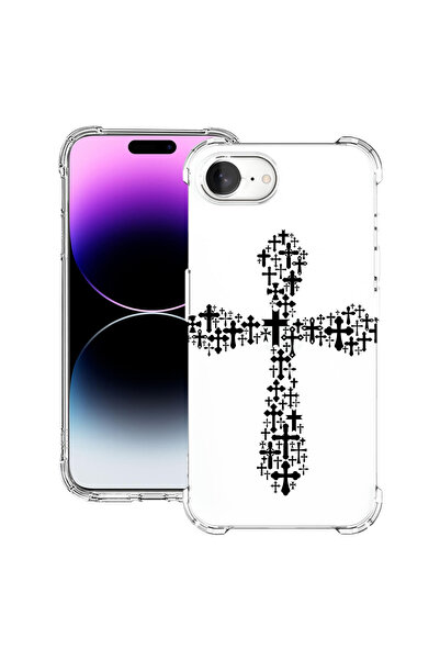 bestcase Carcasă spate antișoc pentru Apple iPhone 16e, cruce în cruce, 19882...