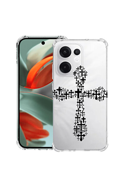 bestcase Carcasă spate antișoc pentru OPPO Reno13 F 5G, cruce în cruce, 19882...