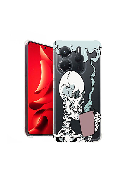 bestcase Carcasă spate antișoc pentru Xiaomi Redmi Note 14 5G, model craniu, ...