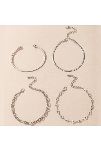 Pursehuit Set de 4 brățări argintii, Verna C1