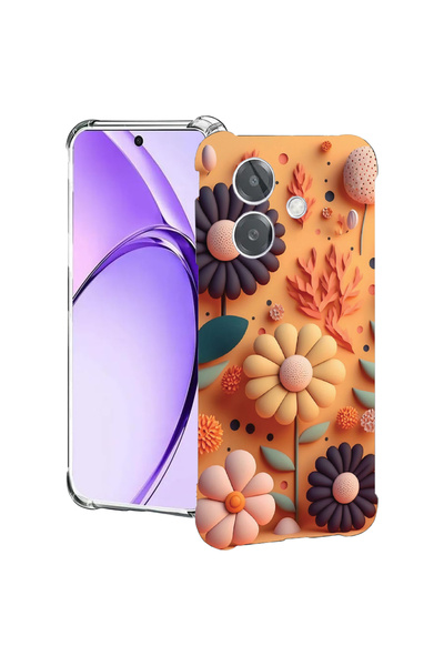 bestcase Carcasă spate antișoc pentru Oppo A60 5G / A40 / A40M, Happy Flowers, 2004575 AS 1149