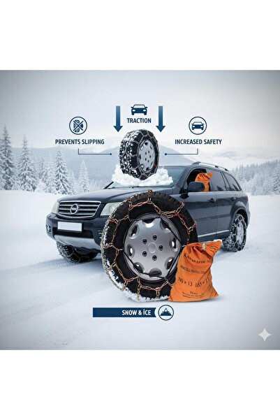 Space Premium Yüksek Yol Tutuşlu Kaydırmaz Mahmuzlu Kar Zinciri (590x13-165x1...