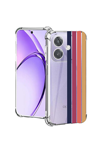 bestcase Carcasă spate antișoc pentru Oppo A60 5G / A40 / A40M, Retro Lines, ...
