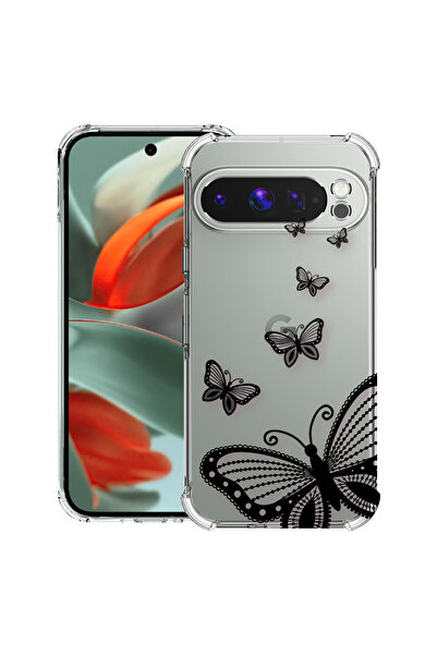 bestcase Carcasă spate antișoc pentru Google Pixel 9 Pro XL, fluture, 1946015...