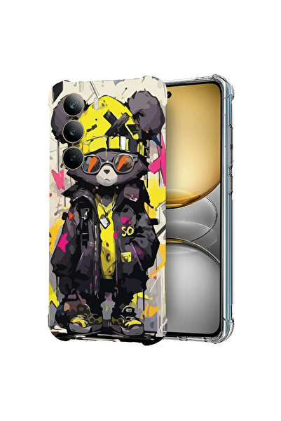 bestcase Carcasă spate antișoc pentru Realme 14x 5G, culori pastelate Teddy B...