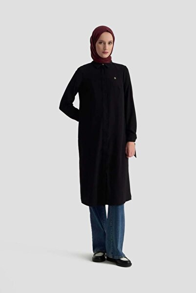 Armine TREND Hidden Button Sleeve Detail Shirt Collar Tunic 25Yt4158
