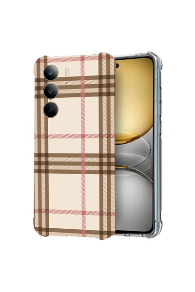 bestcase Αντικραδασμική πίσω θήκη για Realme C75, καρό, 1988296 AS 903