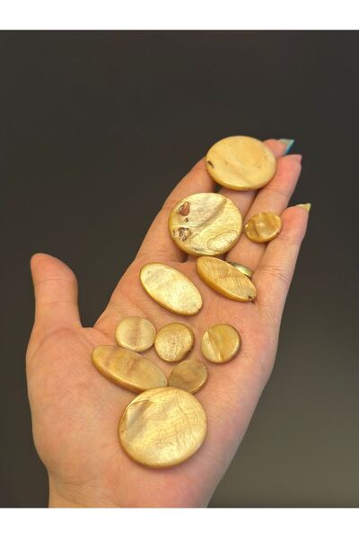 Gönülden Tasarım 11 BUC. SET DE MARGELE DE STICLA CU ORIFICII 3 CM 3X1 CM 1,5 CM