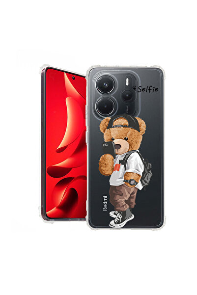 bestcase Carcasă spate antișoc pentru Xiaomi Redmi Note 14 5G, ursuleț de plu...