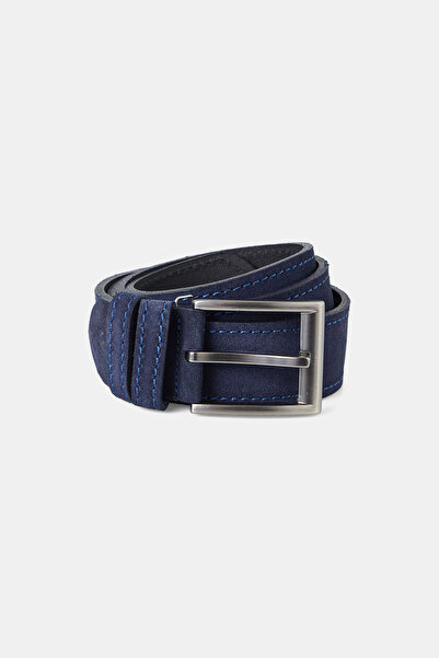 W Collection Dark Blue Leather Belt