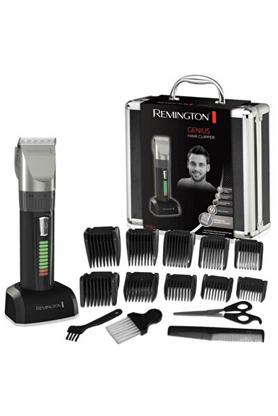 Remington Mașină de tuns HC 5810 Genius, fără fir, 10 accesorii, accesorii, negru/gri