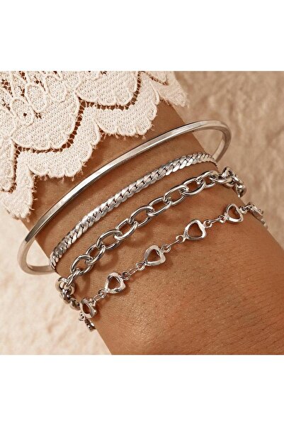 Pursehuit Set de 4 brățări argintii, Verna C1