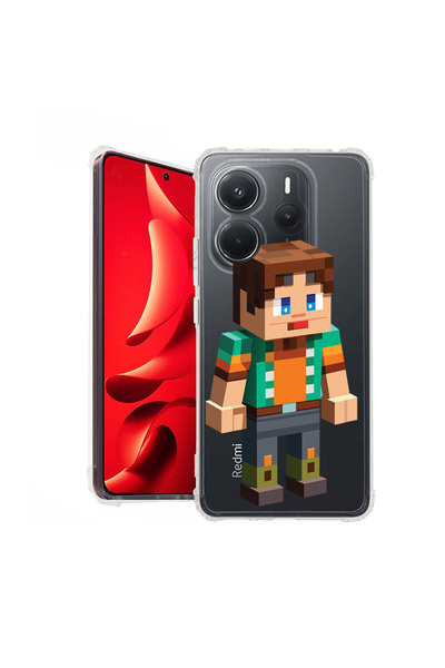 bestcase Carcasă spate antișoc pentru Xiaomi Redmi Note 14 5G, Personaj Minec...