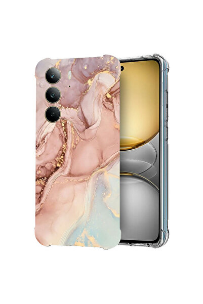 bestcase Carcasă spate antișoc pentru Realme 14x 5G, marmură roz, 1988297 AS ...