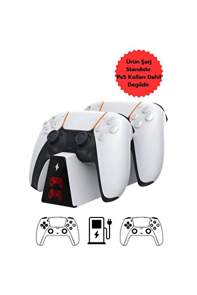 HEPU PS5 DualSense Kablosuz Oyun Kolu Şarj Standı – Çiftli / Hızlı Şarj
