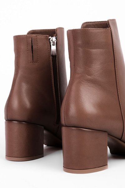Lal Shoes & Bags Layana Women's Genuine Leather Heeled Boots-Vi̇zyon