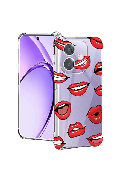 bestcase Carcasă spate antișoc pentru Oppo A60 5G / A40 / A40M, model buze - ...