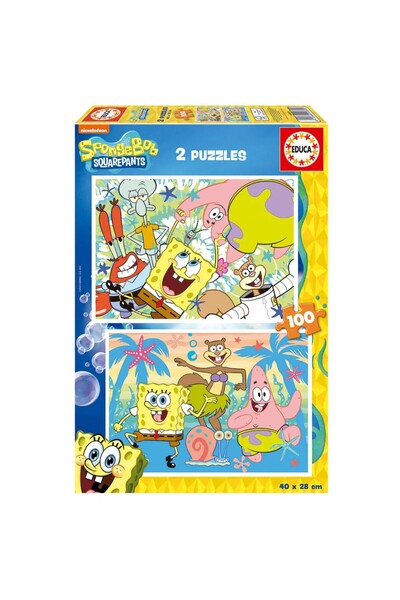 EDUCA Puzzle 2 x 100 pieces Sponge Bob